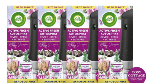  Airwick Stacey Solomon Cosy Cottage Active Fresh Mist Machine x 4